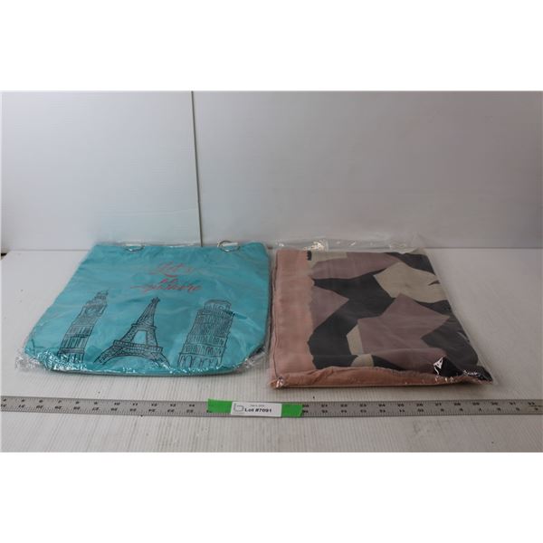 Teal Let's Go Anywhere Tote Bag & Bordeaux Grey Scarf- Sealed