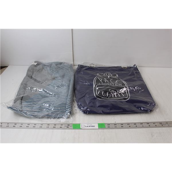 Navy Pack Lighter Go Further Tote Bag & Lillie & Maddi Inc. Trinity Blue Scarf- Sealed