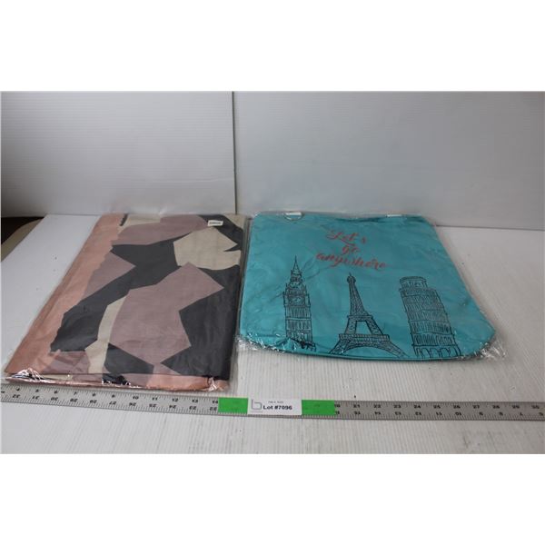 Teal Let's Go Anywhere Tote Bag & Bordeaux Grey Scarf- Sealed