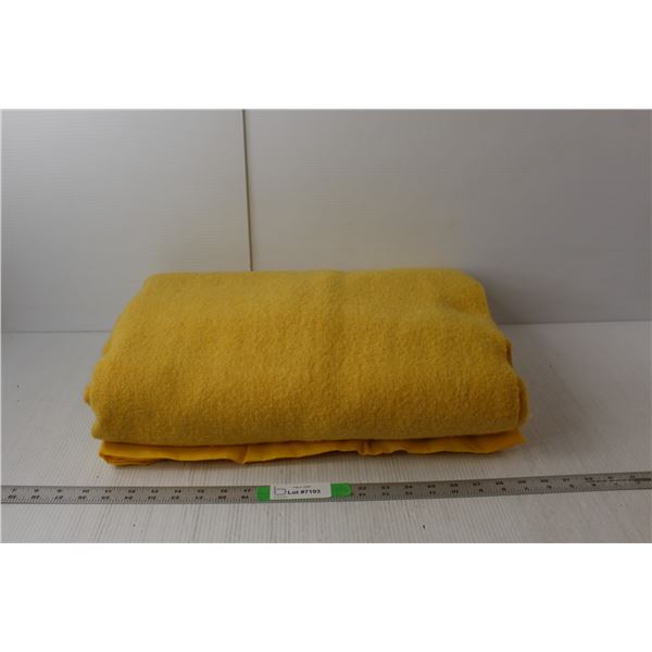 Yellow Queen Size Wool Blanket