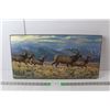 Image 1 : Elk Wall Painting 24" Long x 12" Tall