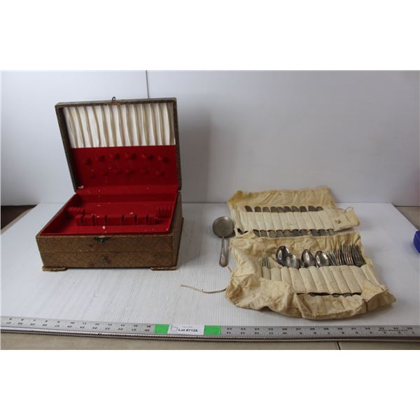 Silver Plated Cutlery: Community Plat & W.Rogers Assortment w/Storage Box