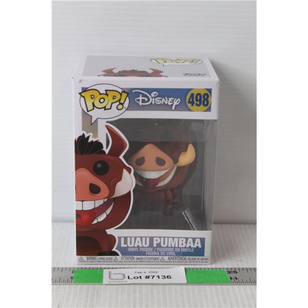 #498 Funko Pop Lion King Luau Pumbaa Figurine 4" Tall NIB