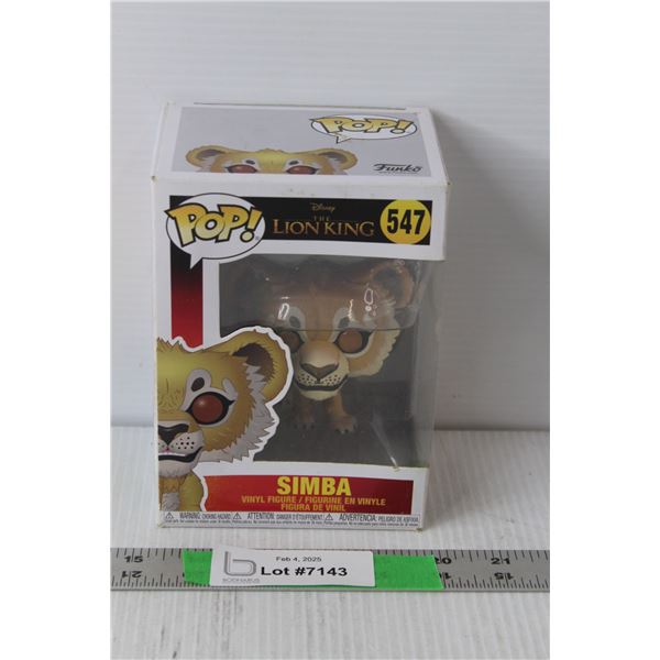 #547 Funko Pop The Lion King Simba Figurine 3.25" Tall NIB