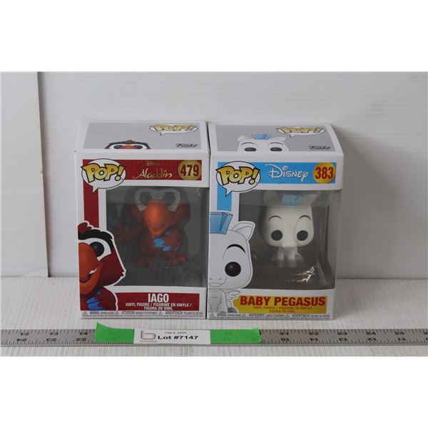 (2) Funko Pop Figurines- #383 Baby Pegasus 3.25" Tall & #479 Iago 4" Tall NIB