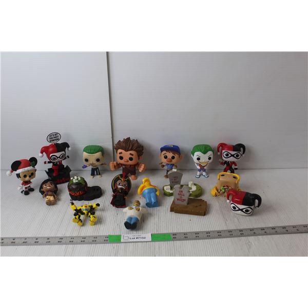Figurines & Bobbleheads- The Joker, Harley Quinn, Jafar, Mickey Mouse, Misc.