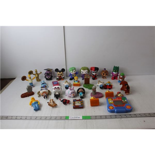 Figurines- The Simpsons, Jasmine, The Lion King, Misc.