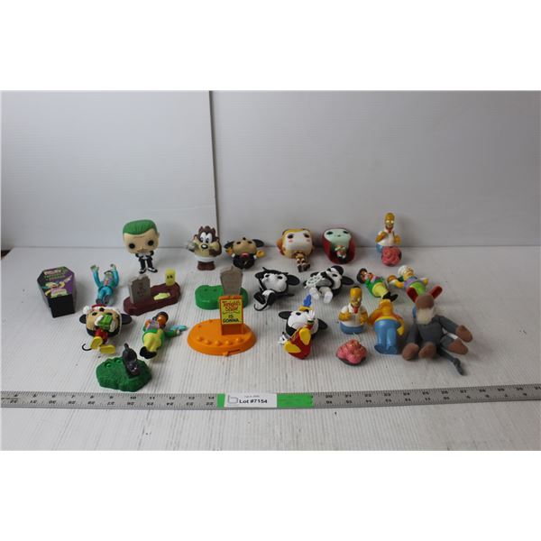Figurines- The Simpsons, Mickey Mouse, The Joker, Misc.