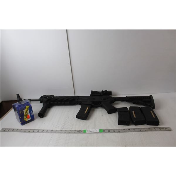 Sig Sauer Air Soft Gun with Magazine Containers & Ammo- As Is