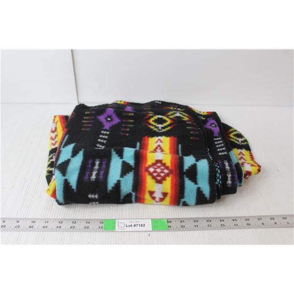Navajo Style Fleece Throw Blanket