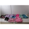 Image 1 : Girls Pyjama Lot- Pants, Shirts, Dress- 7/8 & 10/12, Toddler Shoes-8