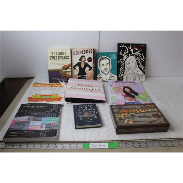 Fossil Collection, Books- Photo Album, Girl Boss, Braiding Sweetgrass, Misc.