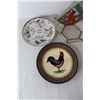 Image 2 : (3) Bird Themed Items, (2) Plates, (1) Stained Glass Bird Feeder