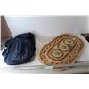 Image 1 : Oval Weaved Rug, (2) Bathtub Mats- Both 15.5'' x 12.5'', (2) Small Carrying Bags