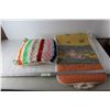 Image 1 : Handmade Knitted Pillow- 14''x 14'', Coffee Themed Ironing Board Cover- 15.5'' x 54.5''