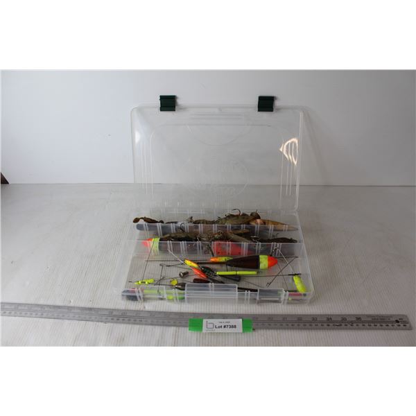 Bass Pro Shops Fishing Tackle Tray w/ Various Fishing Tackle