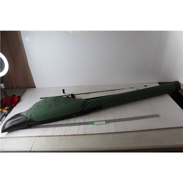 *Ugly Stick Fishing Rod w/ Rhino Reel & Fishing Rod Case- 53" Long - As Is