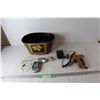 Image 1 : BIOS Temperature Probe Reader- As Is , Bostitch Stapler, Flower Themed Metal Decor Bin, Misc.