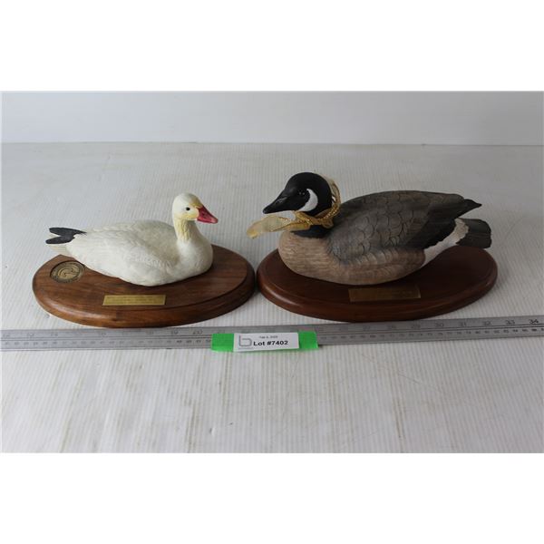 (2) Ducks Unlimited Saskatchewan Artist Bird Ornaments