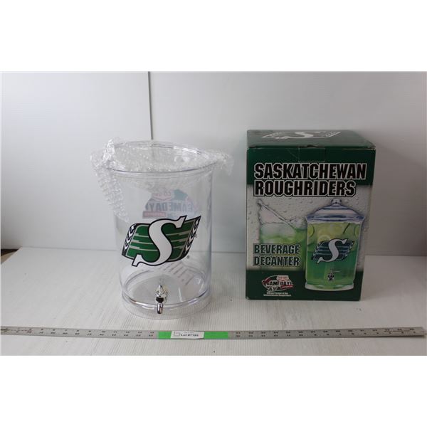 Co-op Saskatchewan Roughriders Beverage Decanter 16" Tall, 11.35L NIB