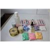 Image 3 : Nail Craft Supplies with Clear Tote- Glitter, Stickers, UV Top Coat, Misc.