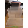 Image 1 : *(5) Plastic Totes Up to 32 5/8" Long x 19 3/4" Wide x 17 1/4" High- 30 Gallons , One Lid