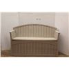 Image 3 : **Suncast Plastic Outdoor Bench with Contents 59'' x 22'' x 30''