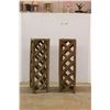 Image 1 : *(2) Wooden Plant Stands 9 3/4'' x 9 3/4'' x 32''