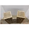 Image 2 : *(2) Wooden Plant Stands 9 3/4'' x 9 3/4'' x 32''