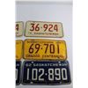 Image 3 : (3) Pairs of 1962, 67 & 75 Saskatchewan License Plates