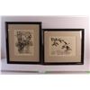 Image 1 : (2) Framed Migrating Geese Art Prints 18 1/2'' x 15 1/2''
