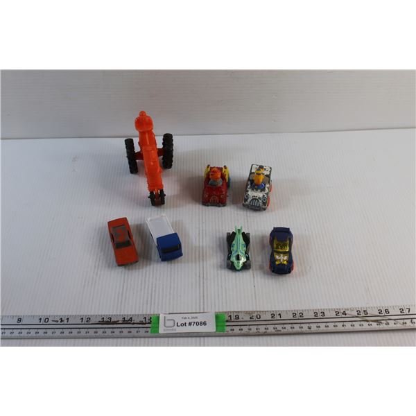 Plastic Tractor and Die Cast Toy Cars