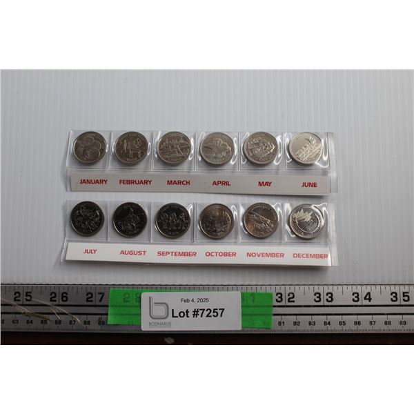(12) 1999 Commemorative Canada's Millenium Coins