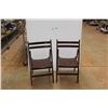 Image 1 : *(2) Wooden Folding Chairs 33'' x 15'' x 18''