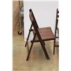 Image 3 : *(2) Wooden Folding Chairs 33'' x 15'' x 18''
