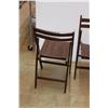 Image 4 : *(2) Wooden Folding Chairs 33'' x 15'' x 18''