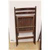Image 5 : *(2) Wooden Folding Chairs 33'' x 15'' x 18''