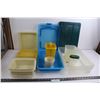 Image 1 : (8) Assorted Vintage Plastic Food Containers (Mostly Tupperware)