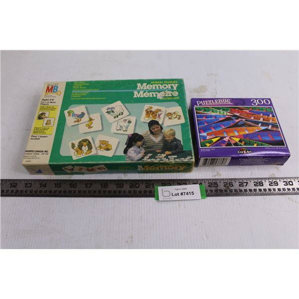 Memory Board Game, 300 Piece Puzzle - Consigner Says Both Complete