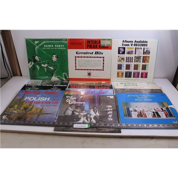 (13) Vinyl Records (Polka, Country Gospel, Ukrainian, Russian)