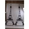 Image 1 : (2) Metal Wall Art "Eiffel Tower" 42" Tall