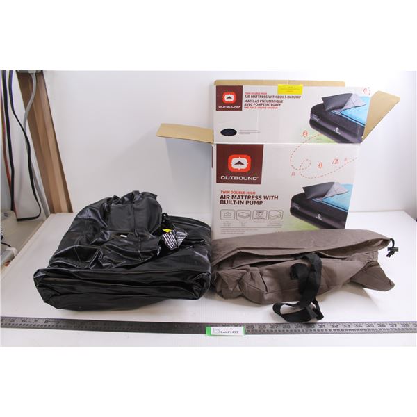 Outbound Twin Double High Air Mattress With Built In Pump & Carry Tote