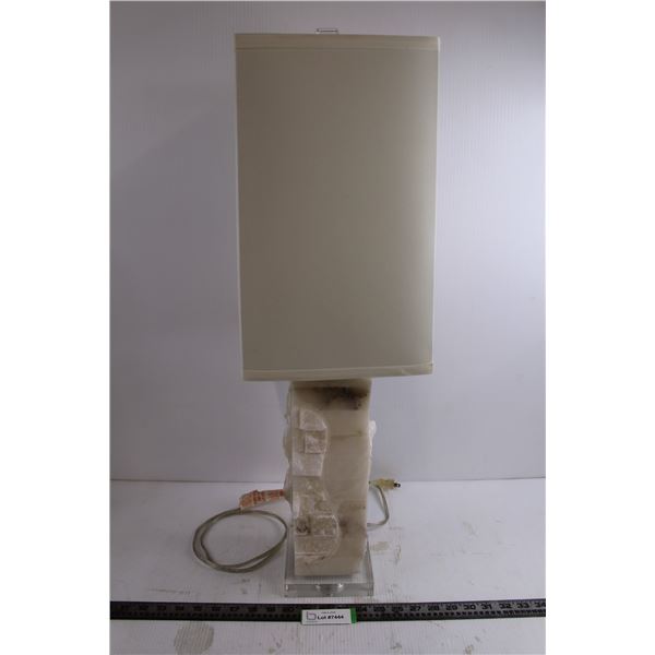 * Stone Base Table Lamp 29" Tall - Works Intermittently - Possible Loose Connection