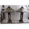 Image 1 : * Pair of Metal Base Dual Light Table Lamps - Tested - 25" Tall, 18" Dia