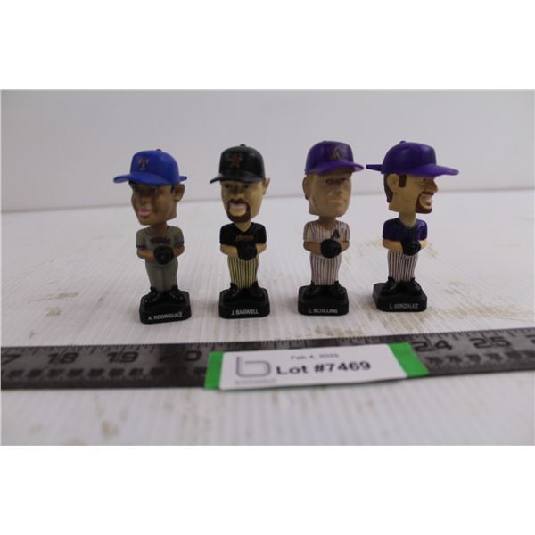 Miniature Bobble Heads (Rodrigues, Bagwell, Schilling, Gonzales) 3" Tall