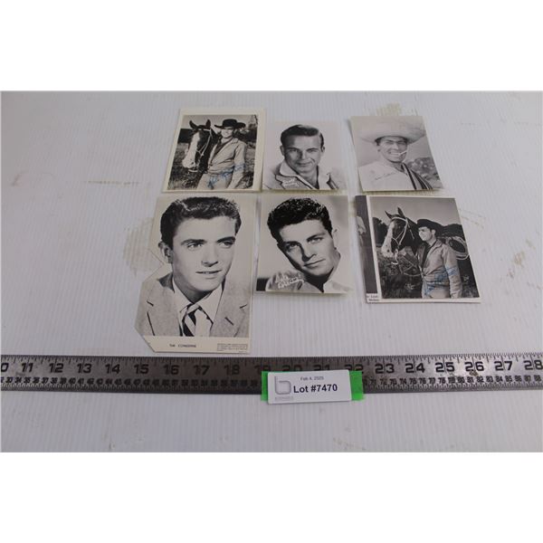 (6) Vintage Photos (Dale Robertson, James Coburn, Scott Brody, Tim Consodine)