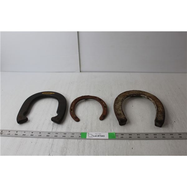 (3) Vintage Horse Shoes- Two for Throwing, One for Horse