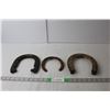 Image 1 : (3) Vintage Horse Shoes- Two for Throwing, One for Horse