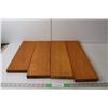 Image 1 : (4) Mahogany Boards, 1" Thick x 5.5" Wide x One at 21" Long, Two at 18.5" Long, One at 17.5" Long