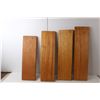 Image 2 : (4) Mahogany Boards, 1" Thick x 5.5" Wide x One at 21" Long, Two at 18.5" Long, One at 17.5" Long